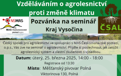 Seminář – Vzděláváním o agrolesnictví proti změně klimatu